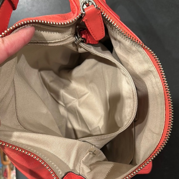 Coach red coral leather Shoulder and crossbody Bag - Picture 11 of 16